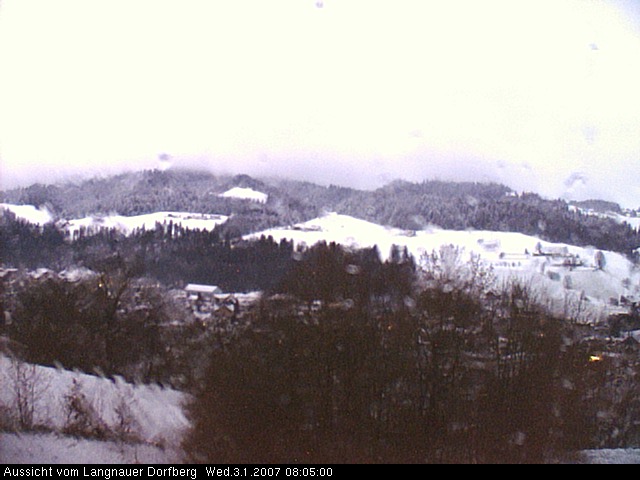 Webcam-Bild: Aussicht vom Dorfberg in Langnau 20070103-080500