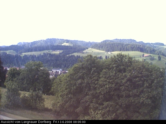 Webcam-Bild: Aussicht vom Dorfberg in Langnau 20080613-080500