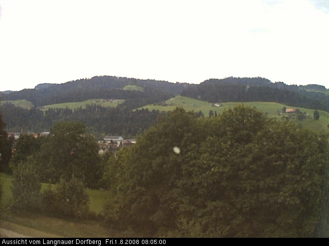 Webcam-Bild: Aussicht vom Dorfberg in Langnau 20080801-080500