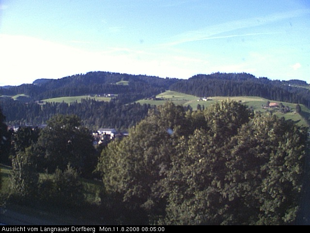 Webcam-Bild: Aussicht vom Dorfberg in Langnau 20080811-080500