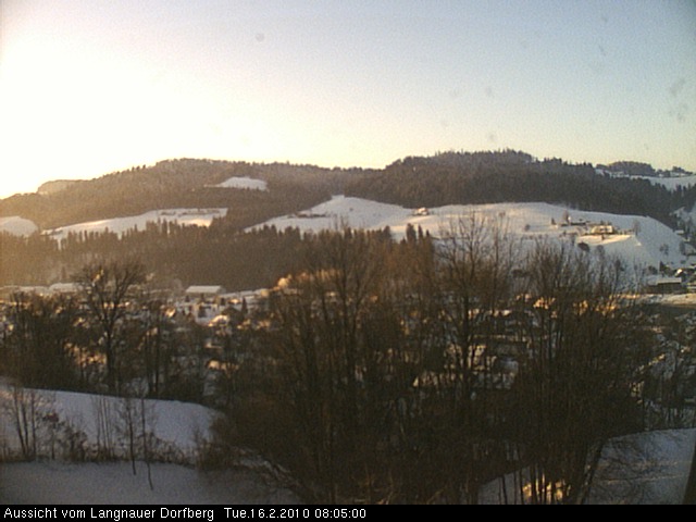 Webcam-Bild: Aussicht vom Dorfberg in Langnau 20100216-080500